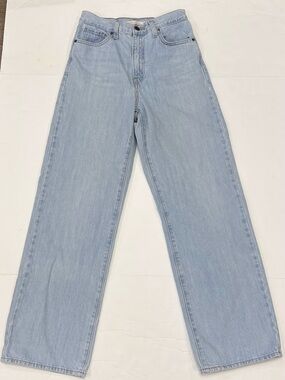 Levis Jeans Womens 27x30 Blue Denim High Waisted Straight Leg Light Wash